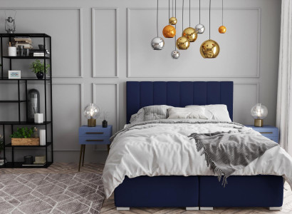 Boxspring postel Hotel Double Complete Set Matrace Topper Postele Funkční Box