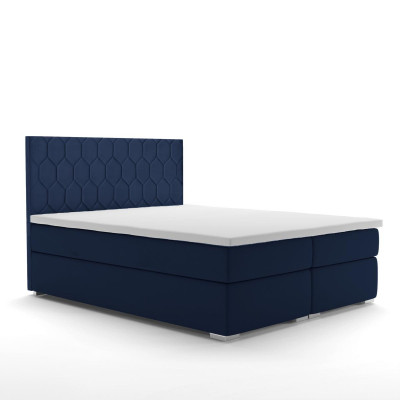 Boxspring postel Hotel Design Samet Luxus ložnice Polstrovaná postel Skříňka s funkcí dvoulůžko