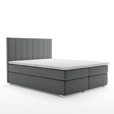 Boxspring postel Hotel Double Beds Design Polštář skříň Funkce Šedá