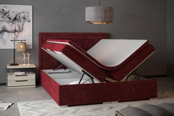Boxspring postel Hotel Double Luxus postele s úložným prostorem 180x200 cm