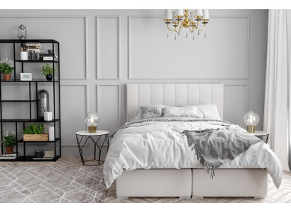 Boxspring postel hotelová dvoulůžková luxusní postele polstrovaná úložnými prostory Beige Nový