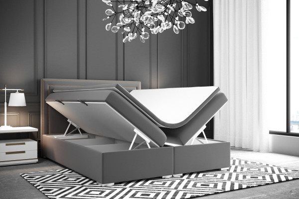 Boxspring Design Postel Hotelová Dvojlůžka Luxusní Polštáře Skříň Funkce Samet Nový