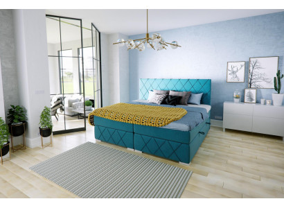 Boxspring Bed Hotel Double Textile Luxury Beds Bed Box Upholstery Function