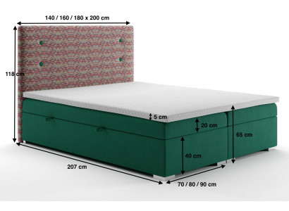 Boxspring lůžko Funkce Hotel Dvojité Kompletní Sada Matrace Postele Box