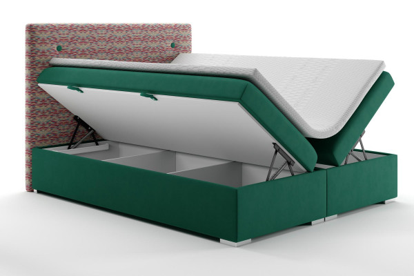 Boxspring postel Hotel Dvojitý Kompletní Set Matrace Matracový nášlek Lůžka Funkční Bedna