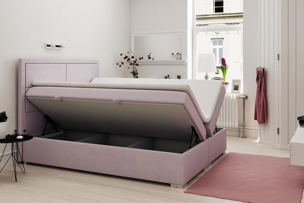 Boxspring lůžko Hotel Dvojité Kompletní Set Matrace Topper Funkční Postele Bedna.