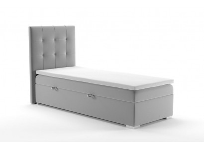 Luxusní postel Boxspring Hotelové postele Polstrování Funkce Ložnice 90x200cm Šedá Nový