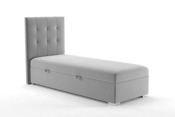 Luxusní postel Boxspring Hotelové postele Polstrování Funkce Ložnice 90x200cm Šedá Nový