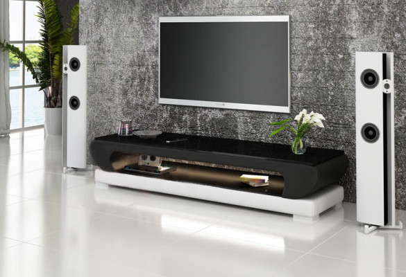 RTV TV stojan Kožený skleněný stůl TV skříňka Stůl Designer 403