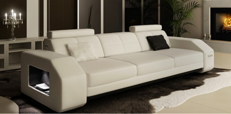 Ledrová sedací souprava 3+2+1 kůže Pohovka Potah Sedák Designová souprava JarksonW