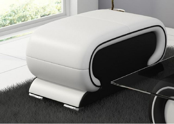 Designer kožený polštář Lounge Hocker gauč Sofa Beistell Fernseh