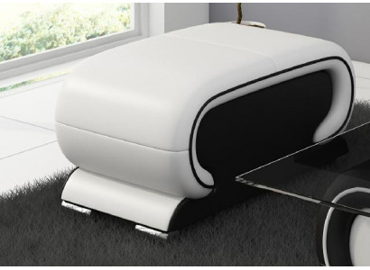 Designer kožený polštář Lounge Hocker gauč Sofa Beistell Fernseh