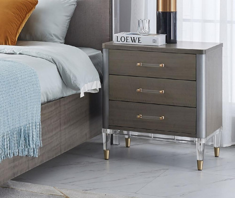 Postel Noční stolek Komoda 4 kusy Ložnice Dekorativní sada Design Moderní Luxusní