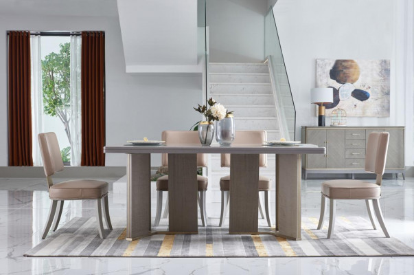 Kompletní jídelní set stůl + 4x židle s opěrkou luxusní jídelní sestava