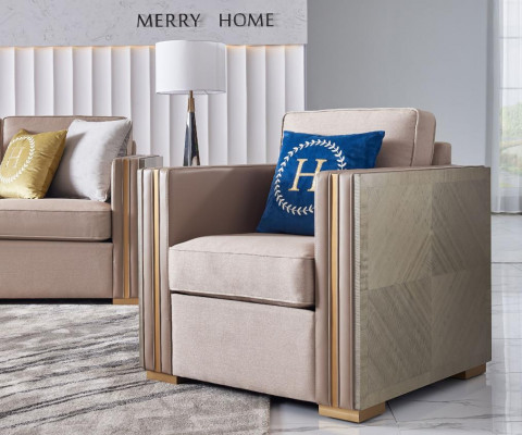 Návrhářská sedací souprava 3+1 místná Beige náhradní polstrování z nerezu garnitury Přepychová nová sofa sametová