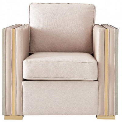Návrhářská sedací souprava 3+1 místná Beige náhradní polstrování z nerezu garnitury Přepychová nová sofa sametová