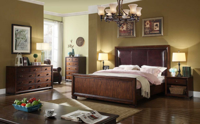 Kompletní ložnice sada 4 kusů Design Moderní Luxusní Postel 2x Noční stolek