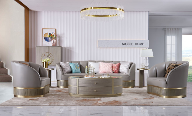Velká luxusní pohovka XXL do obývacího pokoje, nábytek potahovaný kůží sofa gauče