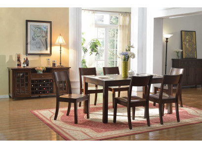 Jídelní set 6x židlí Jídelní set Skupina dřevěných stolů 7ks