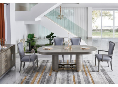 Design židle Set 6x luxusní židle sedadlo polstrovaná skupina židle set souprava nová