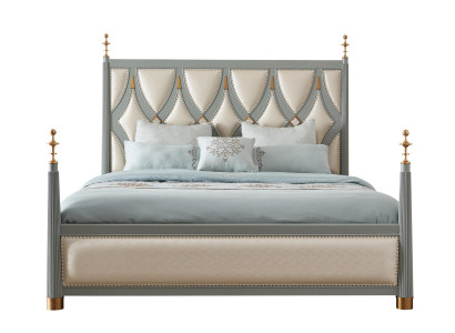Luxus Möbel Schlafzimmer Hotel Betten Royal Gold Bett Holz Bett 180x200cm