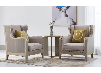 Sofa set 3-piece set 2x armchair side table table sofa set sets.