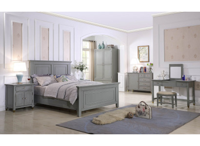 Ložnice noční stolky 3 kusy set design luxusní postel dřevěná manželská postel nový nábytek