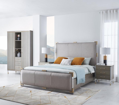 Luxus Schlafzimmer Bett Doppel Betten Holz 180x200cm Dubai Hotel