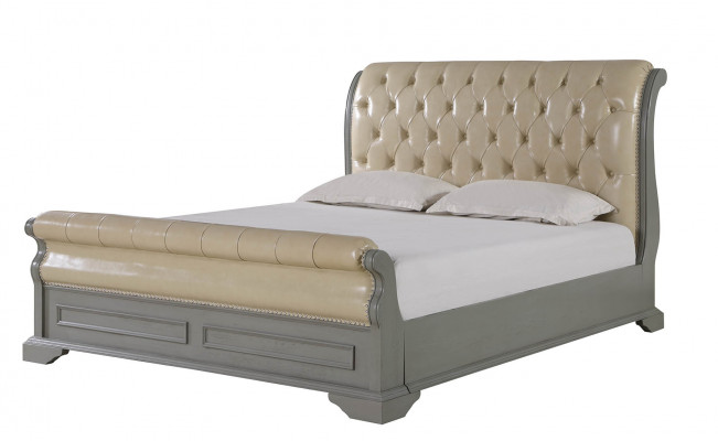 Chesterfield design postel šedá 180x200 manželská postel postele polstrovaná postel nábytek