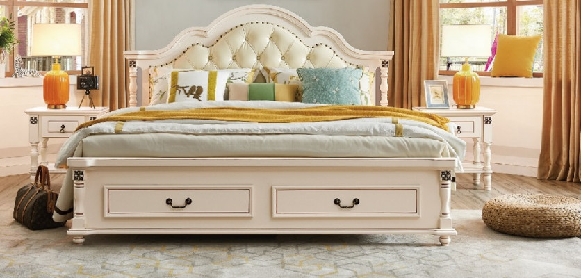 Ložnice sada Postel noční stolek Šatní skříň Hotelové postele Dřevo Design 4 ks.