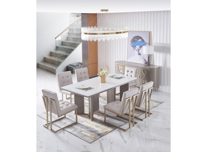 Jídelní stůl designový luxusní nábytek dřevěné stoly 180x90 cm obývací pokoj