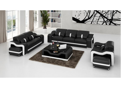 Sofa sada Moderne pohovka gauč sedadlo 3+1+1 Kompletní set Nová obývací sestava