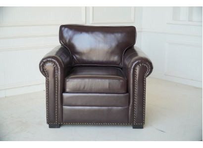 Design křeslo z luxusní kůže Televizní pohovka Sedací souprava 1 os. Pohovka Relaxační posezení Nová