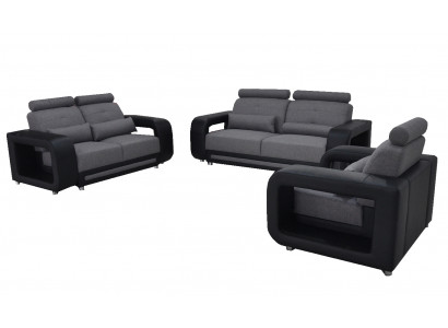 Sofa sestava Pohovka Potah Design Sedadlo Kompletní Sada Kožená Látková Garnitury Nová