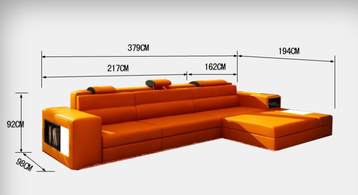 Přeloženo do češtiny: Kožená pohovka Sedací souprava Rozkládací rohová sedací souprava Design Moderní Sofa B2006B