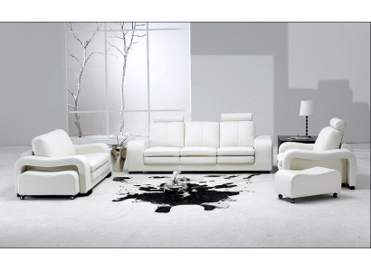 Ledrová sedací souprava sedací souprava 3+2+1 křesla garnitur Design Modern Sofa A1112