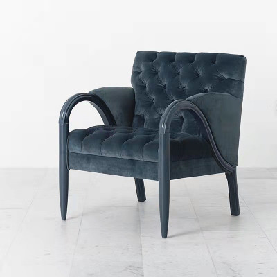 Křeslo Design Lounge s opěrkou Čalouněné židle Polstrování Obývací pokoj Nábytek Obývací pokoj židle