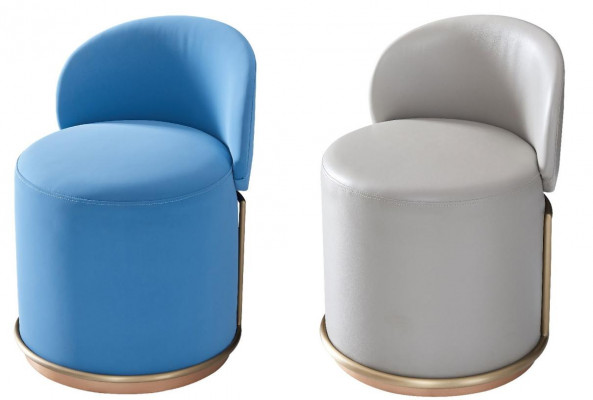 Hocker Design Polsterové Podnožky Pohovka židle Kůže Chaise Lounge Pufa