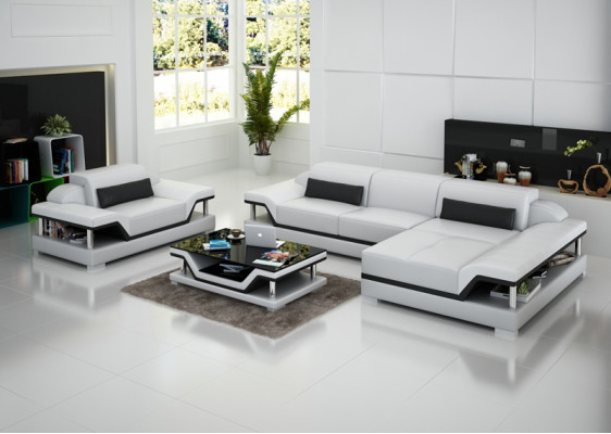 Design kožená pohovka gauč židle polštář rohová obývací stěna sestava pohovka Nové USB LED