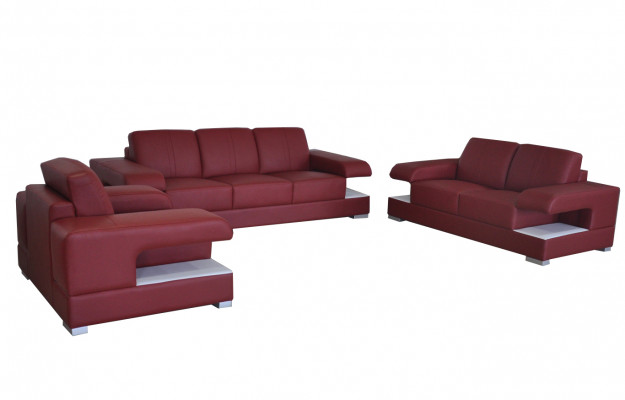 Kožená pohovka, sedací souprava design moderní, sedací souprava 3+2+1 G8028D.