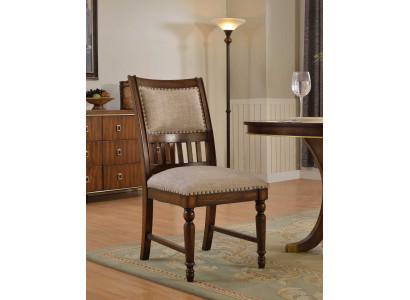 Jídelní pokoj 1x židle Tkanina Dřevo Moderní židle Designér opěradlo Sedačka