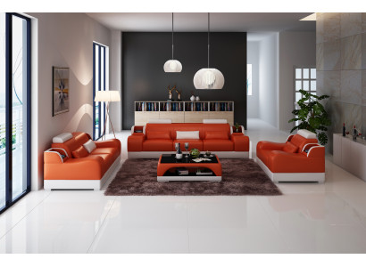 designová sedací souprava pohovka potahové sedačky kožené 3+2 sedačky kompletní sada nová moderní