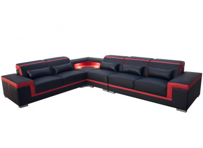 XXL Pohovka Různé Kožená sedací souprava Design Moderní Pohovka L-Forma G8020B