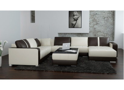 Kůžená pohovka Rozkládací sedací souprava Rozkládací sedací souprava Rozkládací sedací souprava Design Moderní pohovka s USB
