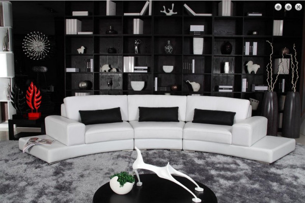 Pohovka z kůže s USB živou krajinou rohová sedací souprava moderní designová sedací souprava Eck Garnitur Design Modern Sofa A1130.