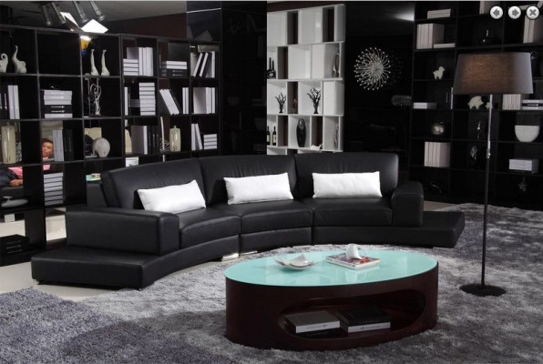 Pohovka z kůže s USB živou krajinou rohová sedací souprava moderní designová sedací souprava Eck Garnitur Design Modern Sofa A1130.