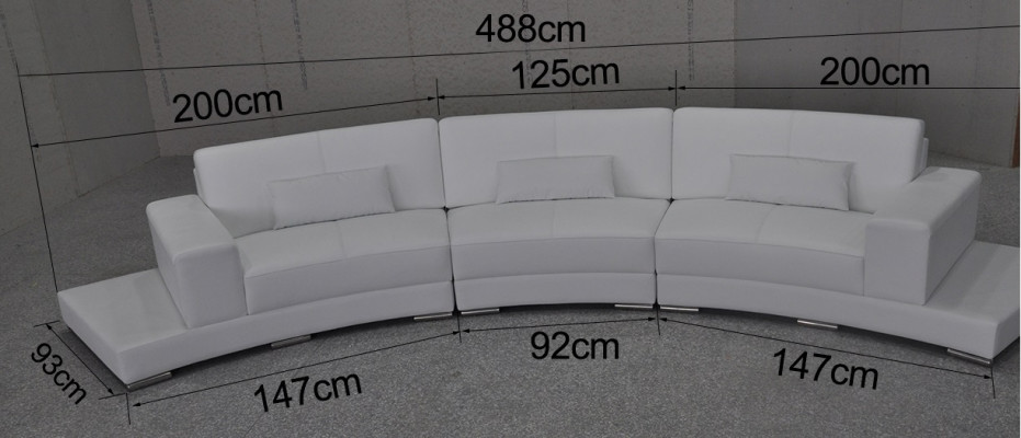 Pohovka z kůže s USB živou krajinou rohová sedací souprava moderní designová sedací souprava Eck Garnitur Design Modern Sofa A1130.