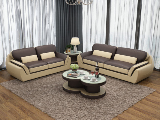 Kožená pohovka gauč sedací souprava Nová 3+2-sedačková souprava Moderní design pohovka