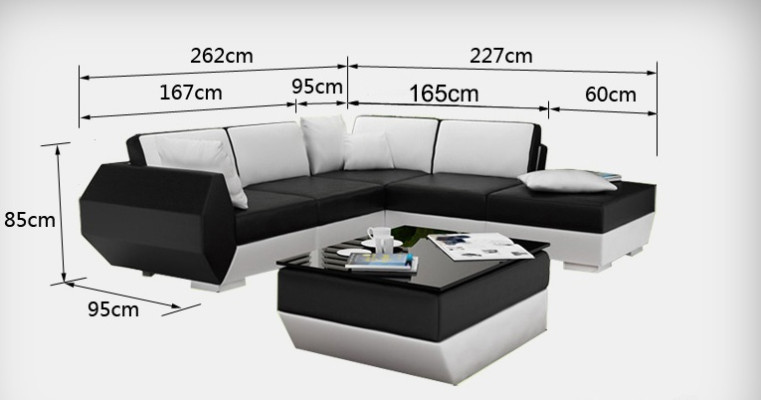 Elegantní kožená rohová sedací souprava Multifunkční a stylová pro váš domov.