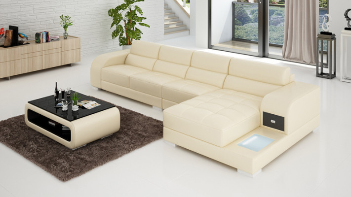 Elegantní design Černá L-shaped pohovka pro eleganci a pohodlí.